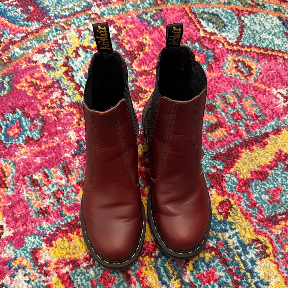 Dr. Martens Burgundy Cadence Chelsea Boots EUC